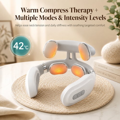 Close-up detail of the Somneloq Neck Rest massage heads