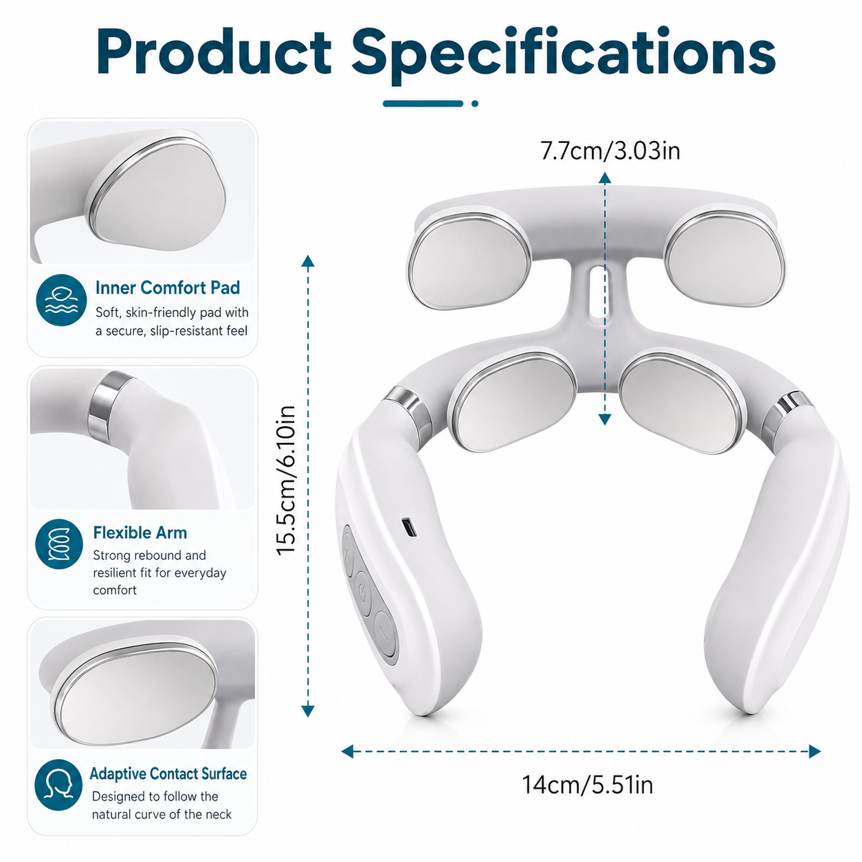 Somneloq Neck Rest specification overview
